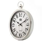 Large 16-Inch Retro Oval Wall Clock in White