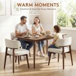 Set of 4 Modern Upholstered Dining Chairs