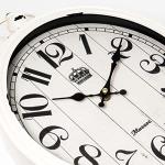 Large 16-Inch Retro Oval Wall Clock in White