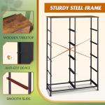 WLIVE Rustic Brown 10-Drawer Fabric Dresser