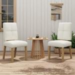 Set of 4 Wooden Dining Chairs with Cushions