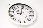 Large 16-Inch Retro Oval Wall Clock in White