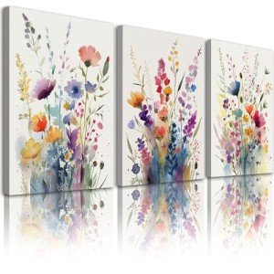 Botanical Floral Wall Art Set of 3