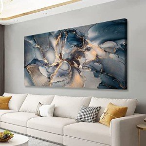 Color Block Abstract Marble Canvas Wall Art