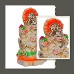 Golden Metal Laxmi Ganesha Statue - Standard Size