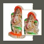 Golden Metal Laxmi Ganesha Statue - Standard Size