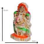 Golden Metal Laxmi Ganesha Statue - Standard Size