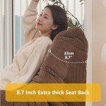 Mid-Century Grey Corduroy Lounge Chair