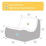 Mid-Century Grey Corduroy Lounge Chair