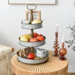 Farmhouse 3-Tier Metal Tray Stand for Decor