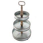 Farmhouse 3-Tier Metal Tray Stand for Decor