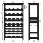 24-Bottle Freestanding Bamboo Wine Rack with Tabletop