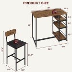 Counter Height Dining Table Set for 2