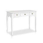 Elegant White Console Table with 3 Drawers