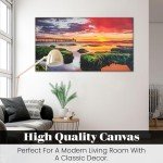 Ocean Sunrise Canvas Art for Living Room