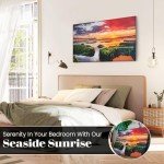 Ocean Sunrise Canvas Art for Living Room