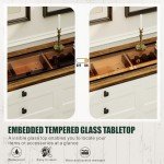 Farmhouse 8-Drawer Dresser with LED Light