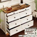 Farmhouse 8-Drawer Dresser with LED Light
