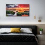 Ocean Sunrise Canvas Art for Living Room