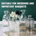 Set of 4 Glass Bud Vases in Various Sizes