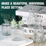 Set of 4 Glass Bud Vases in Various Sizes