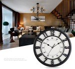Quiet 30cm Wall Clock with Retro Roman Numerals
