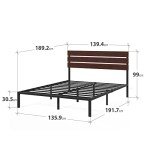 Zinus Figari Bamboo Metal Double Bed Frame