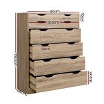 6-Drawer Oak Tallboy Chest of Drawers