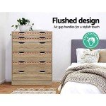 6-Drawer Oak Tallboy Chest of Drawers