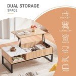 Lift Top Coffee Table with Hidden Storage - Oak