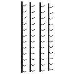 Black Iron Wall Mounted Wine Rack - 24 Bottles