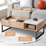Lift Top Coffee Table with Hidden Storage - Oak
