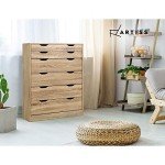 6-Drawer Oak Tallboy Chest of Drawers