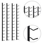 Black Iron Wall Mounted Wine Rack - 24 Bottles