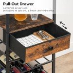 Freestanding 16-Bottle Wine Rack with Drawer