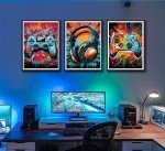 Retro Video Game Wall Art Set for Gamers