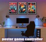 Retro Video Game Wall Art Set for Gamers