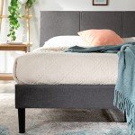 Zinus Queen Size Grey Fabric Bed Frame