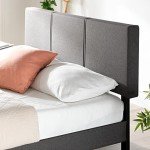 Zinus Queen Size Grey Fabric Bed Frame