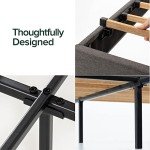 Zinus Queen Size Grey Fabric Bed Frame