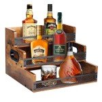 3-Tier Liquor Bottle Display Shelf with Handles