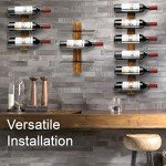Wall-Mounted Pine Wood Wine Rack for 12 Bottles