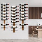 Wall-Mounted Pine Wood Wine Rack for 12 Bottles