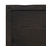 Dark Grey Solid Oak Wall Shelf - Live Edge Design