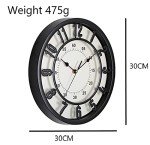 Quiet 30cm Wall Clock with Retro Roman Numerals