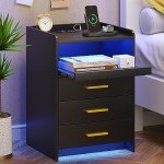 Dystler Wireless Charging Nightstand with RGB Light