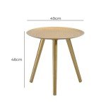 Gold Round Side Table with 3 Legs