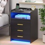 Dystler Wireless Charging Nightstand with RGB Light