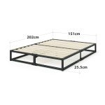 Zinus Joseph Queen Metal Bed Frame - Black