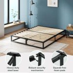 Zinus Joseph Queen Metal Bed Frame - Black